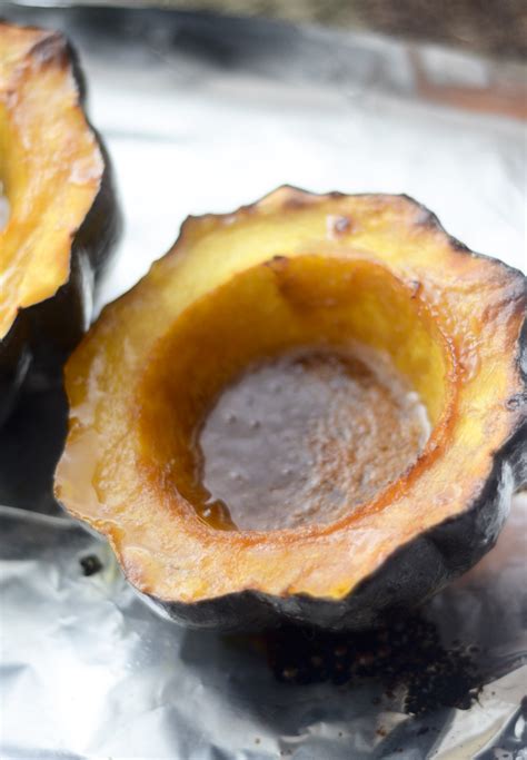 baked-acorn-squash-with-brown-sugar-and-butter image