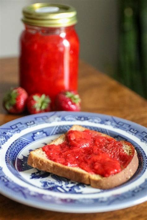homemade-strawberry-freezer-jam-with-sure image