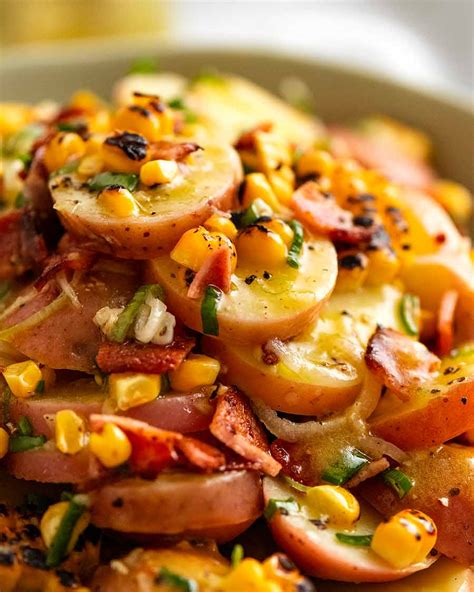 red-potato-salad-with-bacon-and-corn-no-mayo image