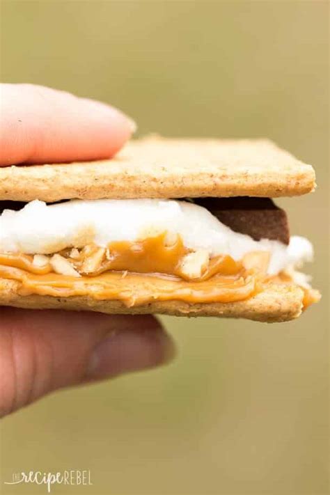 caramel-peanut-butter-smores-the-recipe-rebel image