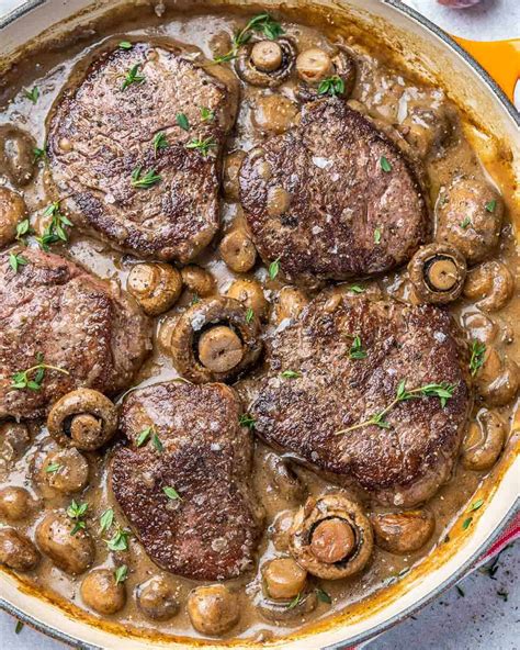 juicy-fillet-steak-with-mushroom-sauce-healthy image