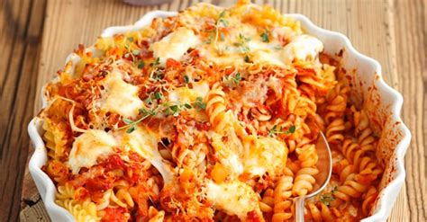 baked-pasta-gratin-with-tomato-sauce-and-mozzarella image