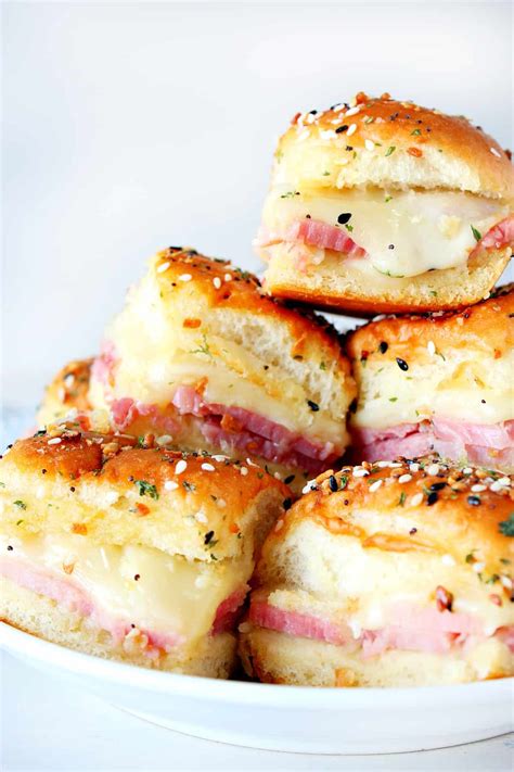 baked-ham-and-cheese-sliders-crunchy-creamy-sweet image
