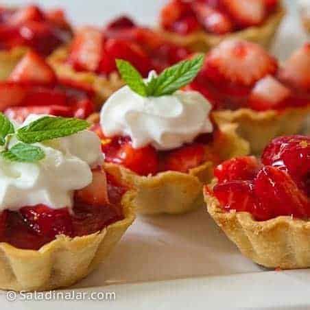 mini-strawberry-tarts-with-a-homemade-shortbread-crust image
