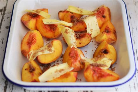 brown-sugar-and-butter-baked-peaches image