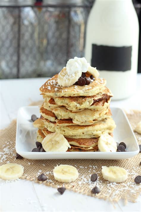 banana-coconut-chocolate-chip-pancakes-gather-for image