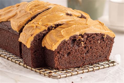 chocolate-chip-pound-cake-with-peanut-butter-frosting image