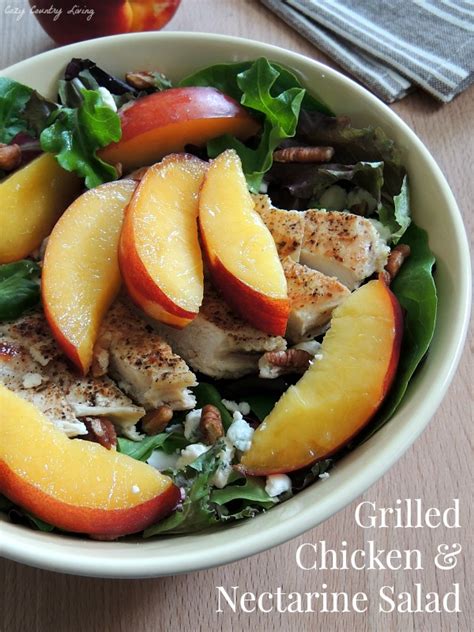 grilled-chicken-nectarine-salad-cozy-country-living image