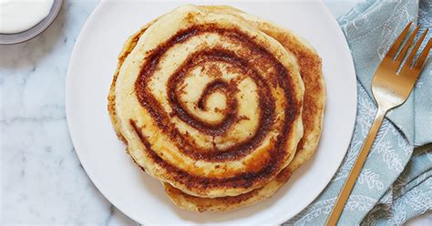 cinnamon-roll-pancakes-recipe-purewow image