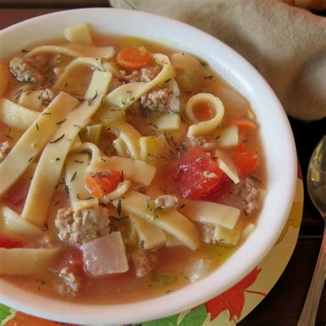 ground-turkey-noodle-soup-reciperedux-cindys image