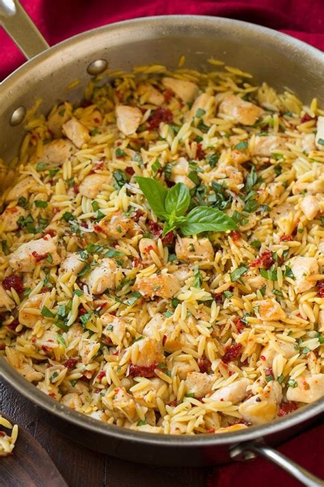 sun-dried-tomato-basil-and-parmesan-orzo-with-chicken image