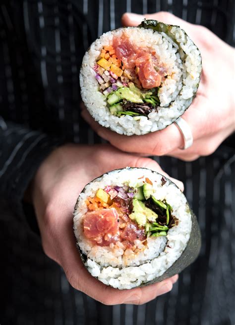 tuna-sushi-burrito-wild-greens-sardines image