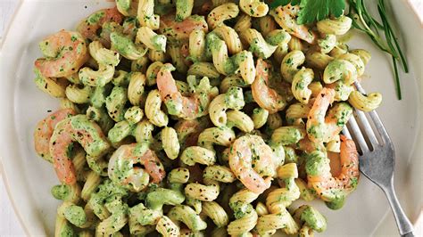 shrimp-pasta-salad-with-creamy-herb-dressing image