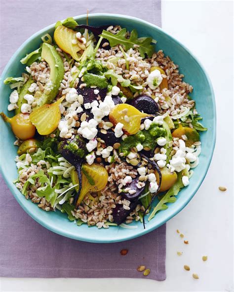 goat-cheese-roasted-beet-and-farro-salad-whats image