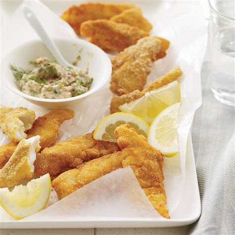 crunchy-fish-sticks-with-tartar-sauce-recipe-food-wine image