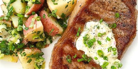 best-grilled-steaks-with-garlic-chive-butter-and-french image