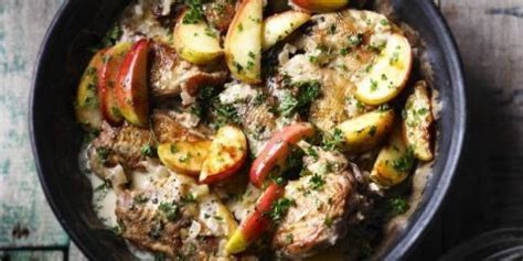 braised-pheasant-casserole-recipe-with-cider-and-apples image