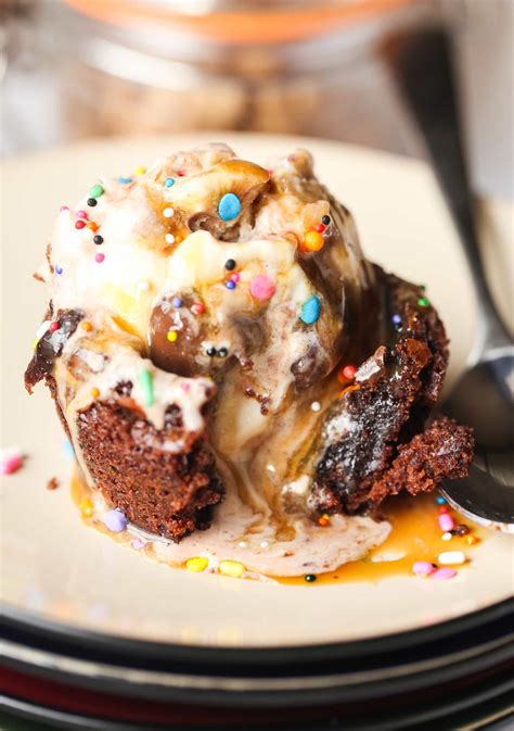 ice-cream-sundae-with-brownie-cups-recipe-easy image