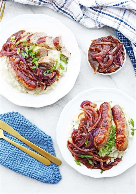 instant-pot-bangers-and-mash-with-onion-gravy-yay image