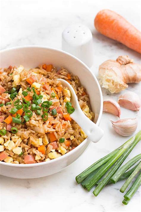 easy-sausage-fried-rice-with-garlic-and-ginger-foodal image