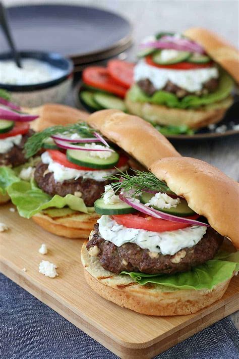 greek-burger-with-feta-and-tzatziki-healthy-delicious image