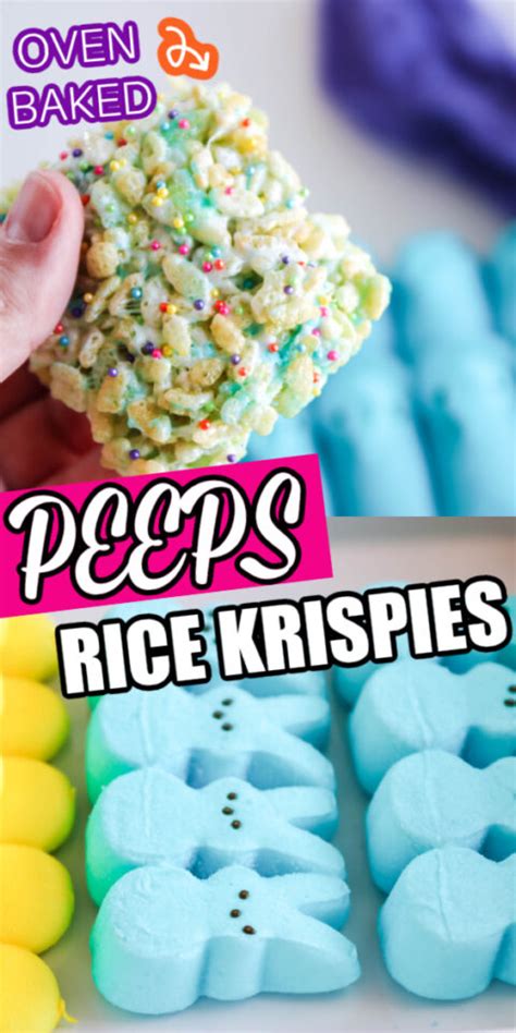 how-to-make-peeps-rice-krispies-treats-in-oven image