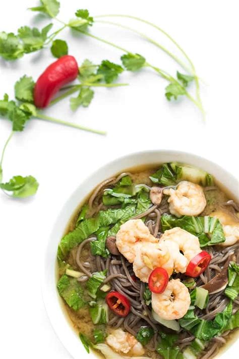 soba-noodle-broth-bowls-with-shrimp-and-bok-choy image
