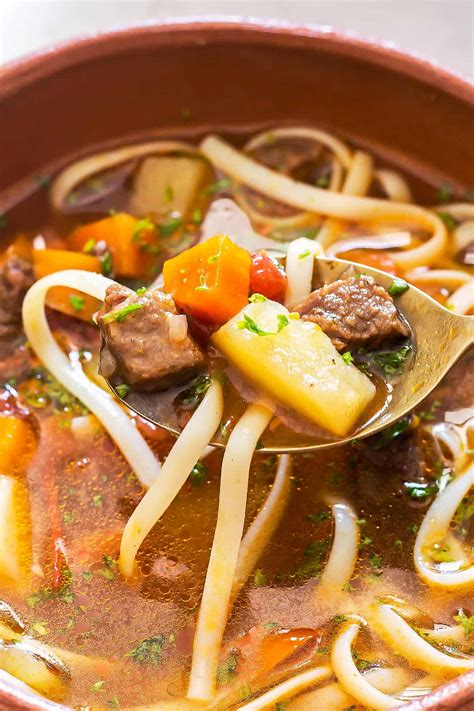instant-pot-beef-noodle-soup-leelalicious image