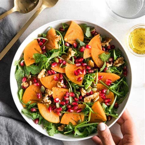 arugula-persimmon-salad-real-vibrant image