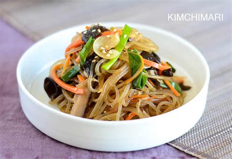 simple-one-pan-korean-glass-noodles-japchae image