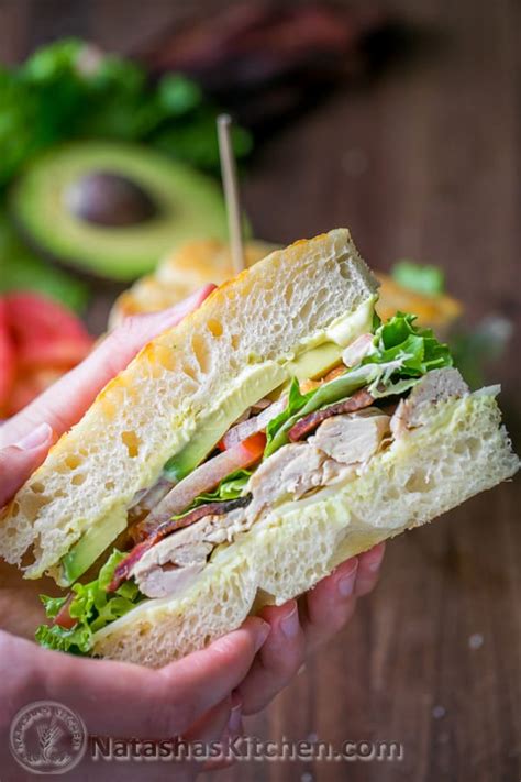 chicken-bacon-avocado-sandwich-mustard-mayo image