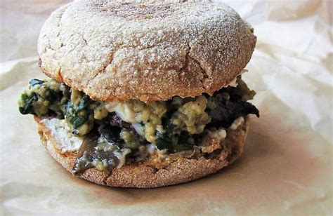 egg-spinach-and-portobello-breakfast-sandwich image