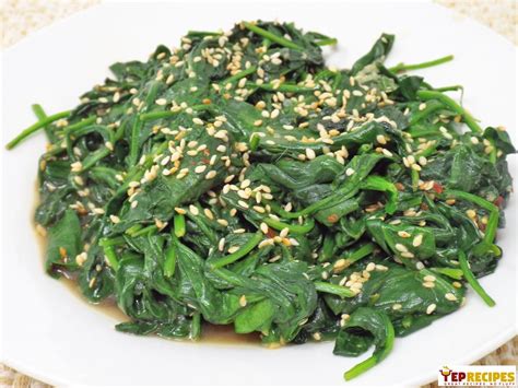 sesame-garlic-spinach-recipe-yeprecipes image