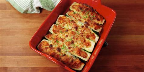 the-best-chicken-parm-stuffed-zucchini-recipe-delish image
