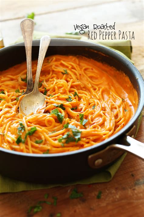 vegan-roasted-red-pepper-pasta-minimalist-baker image