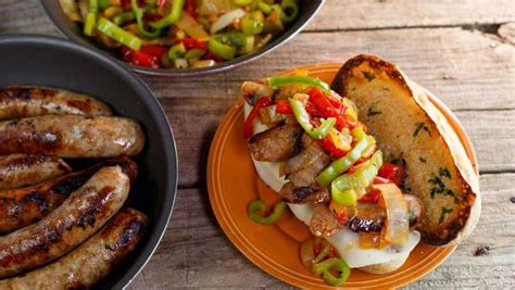 hot-sweet-sausage-pepper-and-onion-hoagies image