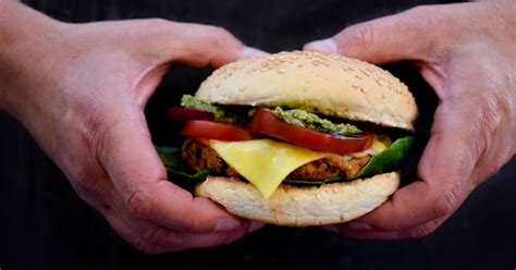 smoky-red-pepper-cheese-bean-burgers-vegan image