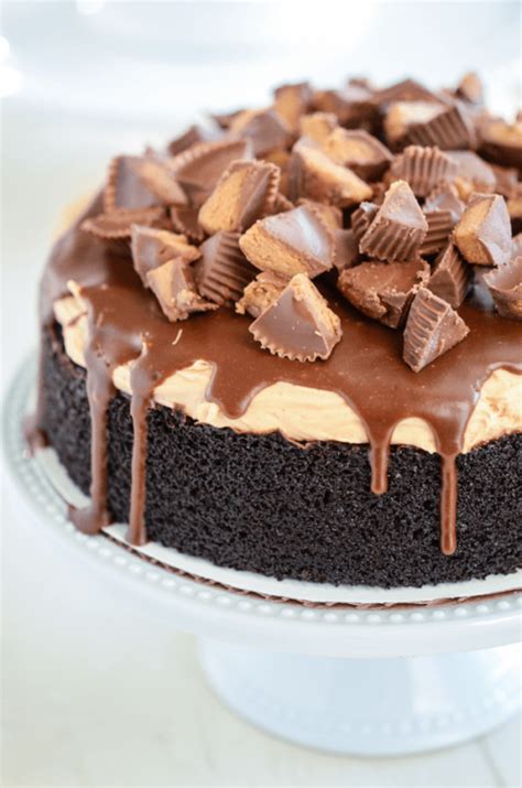 reeses-dark-chocolate-peanut-butter-cake-the image