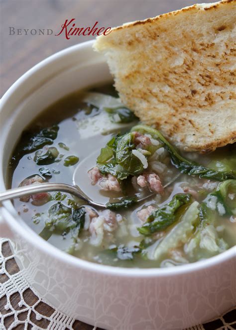 escarole-soup-with-sausage-and-rice-beyond-kimchee image