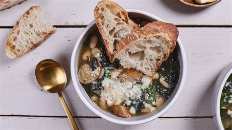 kale-cannellini-bean-and-chicken-sausage-soup-food image