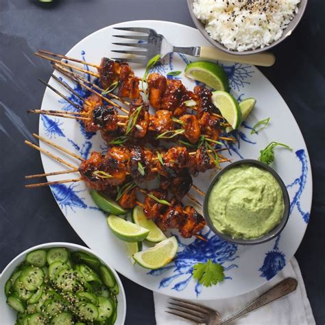 spicy-asian-chicken-skewers-with-creamy-avocado image