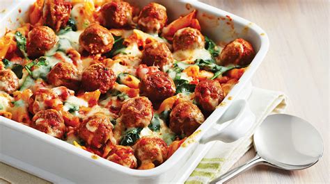 easy-spinach-meatball-pasta-bake-safeway image