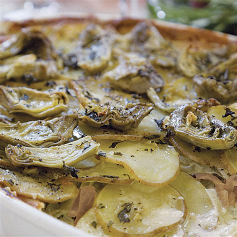 potato-artichoke-gratin-recipe-finecooking image