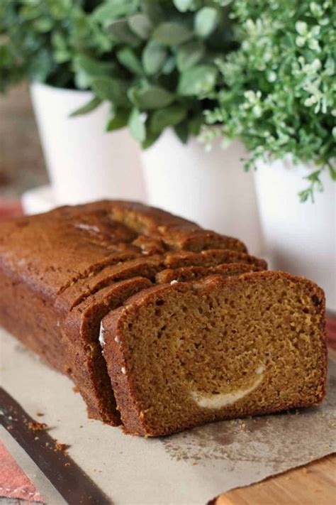 pumpkin-bread-with-cream-cheese-swirl-a-bakers image