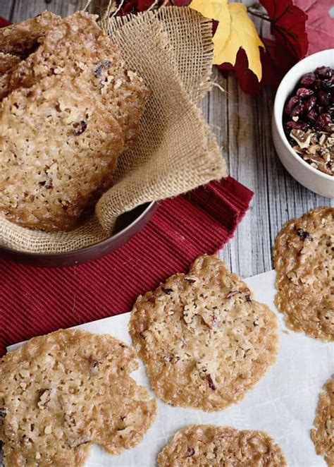 lace-cookies-recipe-with-cranberry-and-pecans image