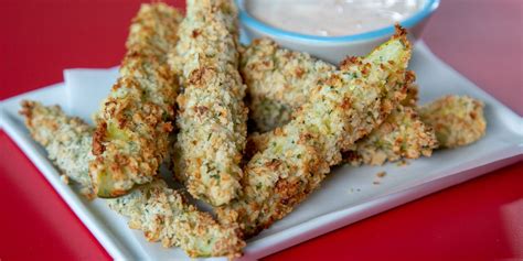 air-fried-dill-pickle-fries-with-ranch-breadcrumbs image