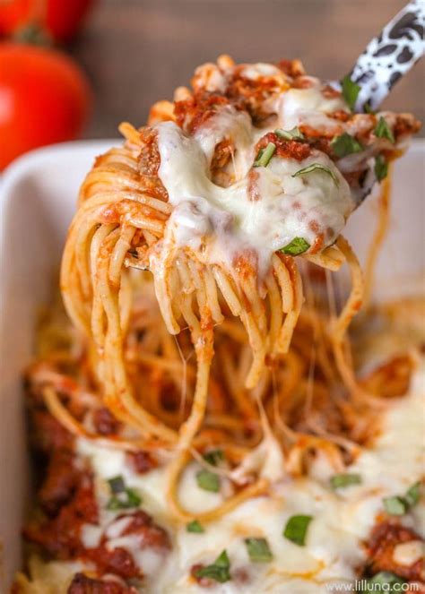 easy-cheesy-baked-spaghetti-recipe-lil-luna image