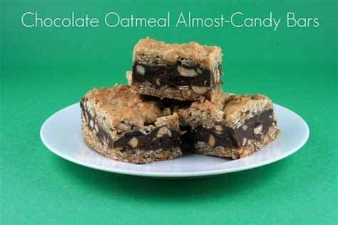 chocolate-oatmeal-almost-candy-bars-food-librarian image