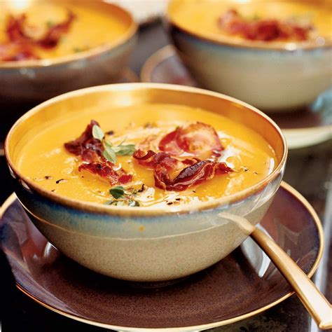 butternut-squash-soup-with-crisp-pancetta-recipe-cart image