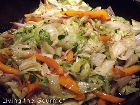 warm-sauted-lettuce-salad-living-the-gourmet image
